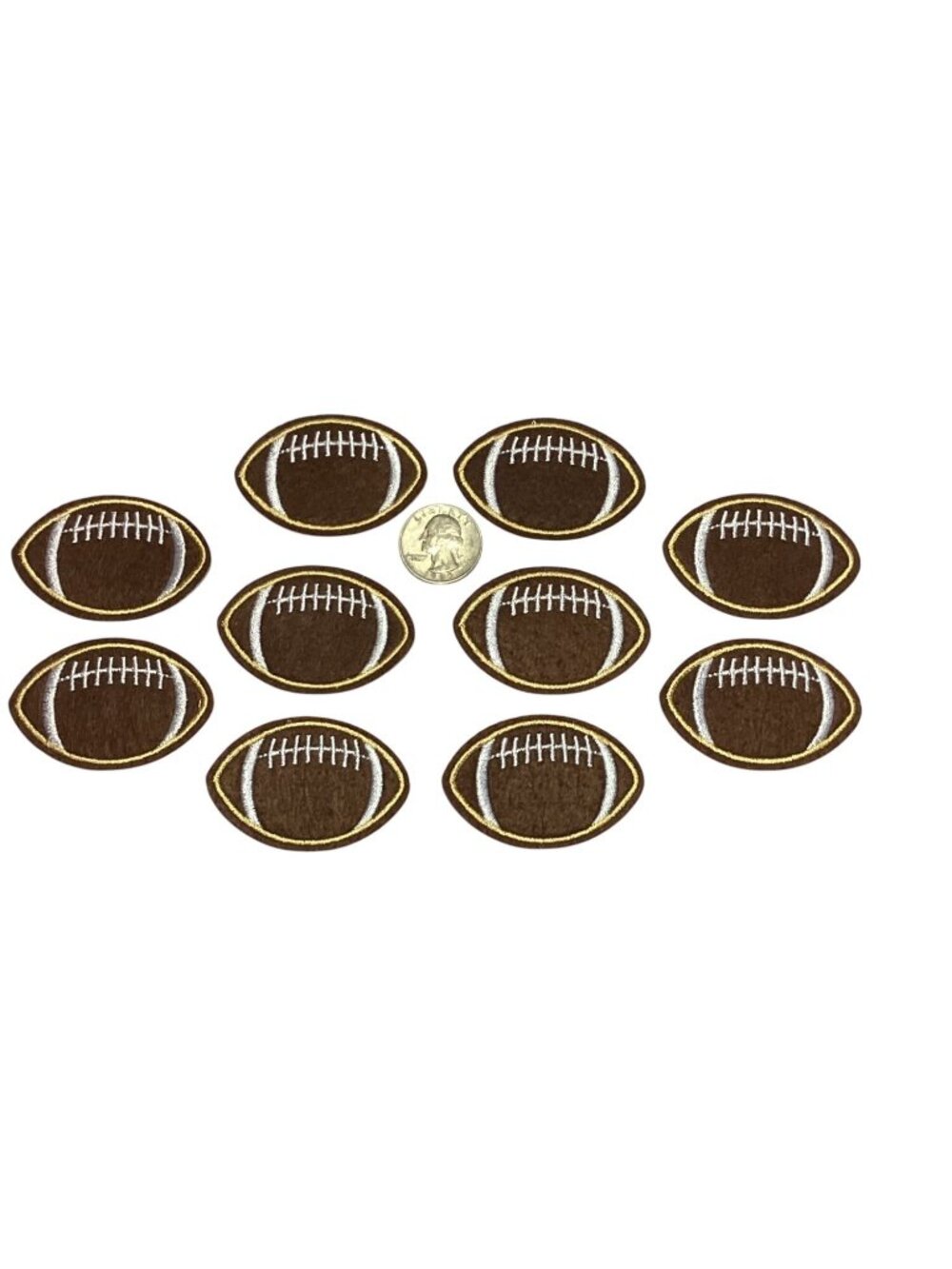 10 pcs Patches Embroidered Football Patches 2" Iron/Sew On Brand New